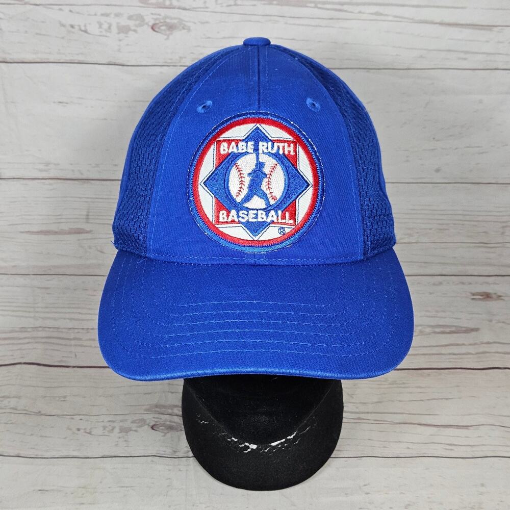 Babe Ruth Baseball Port Authority Baseball Cap Men's Adjustable Royal Blue Mesh